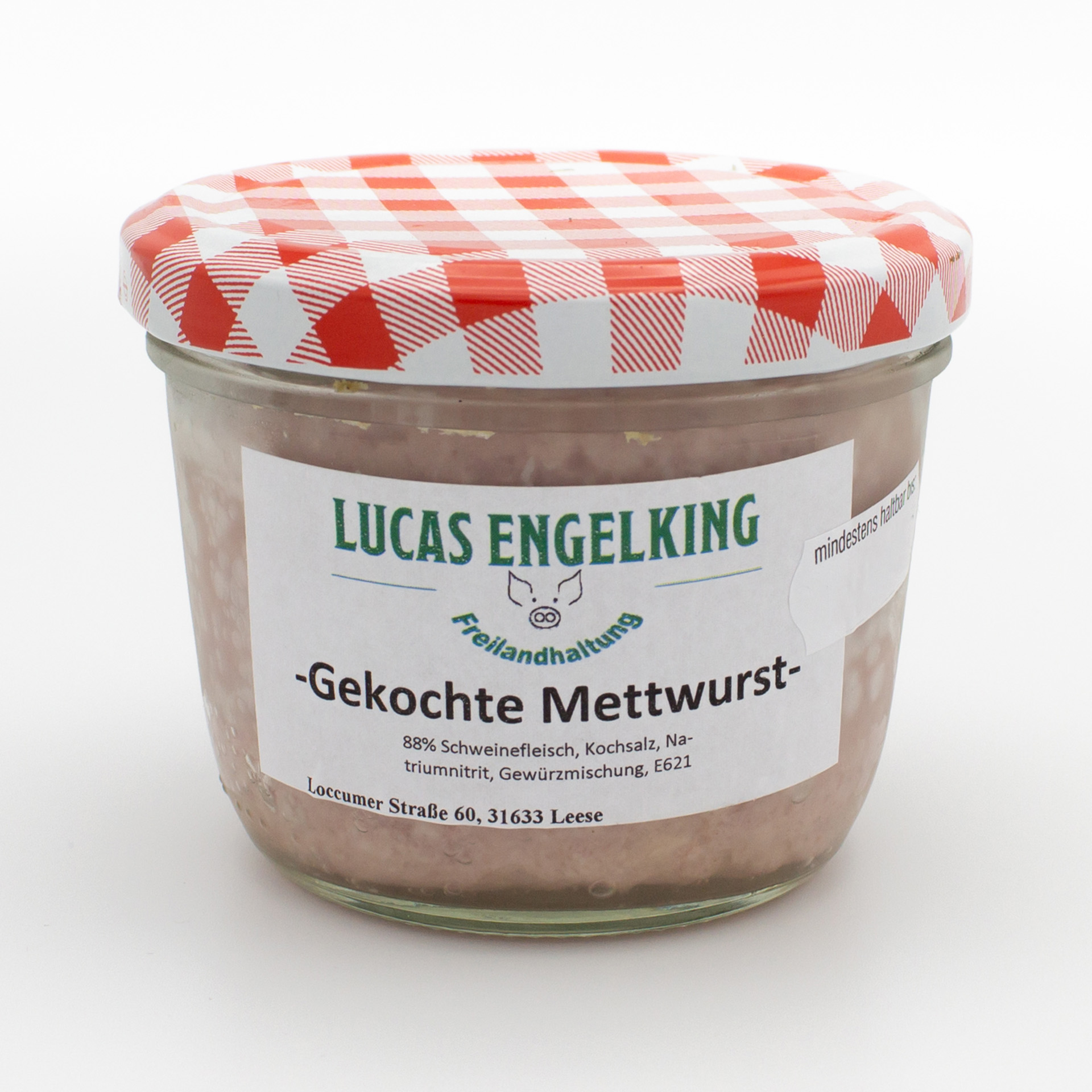 Gekochte Mettwurst im Glas